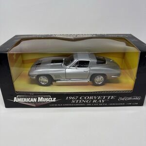 1967 Chevrolet Corvette Sting Ray Silver 1:18 ERTL Limited Edition SEALED